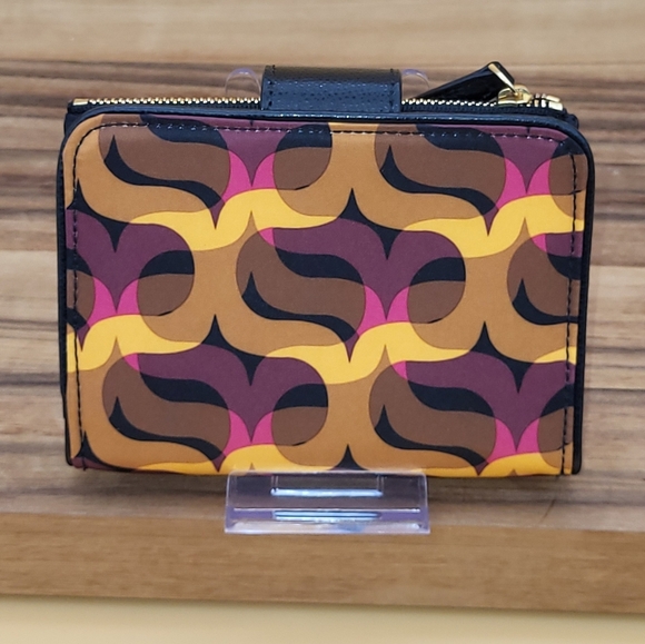 Vera Bradley Brown, Yellow &Red Wallet with Geometric Pattern, NWOT - Picture 2 of 5